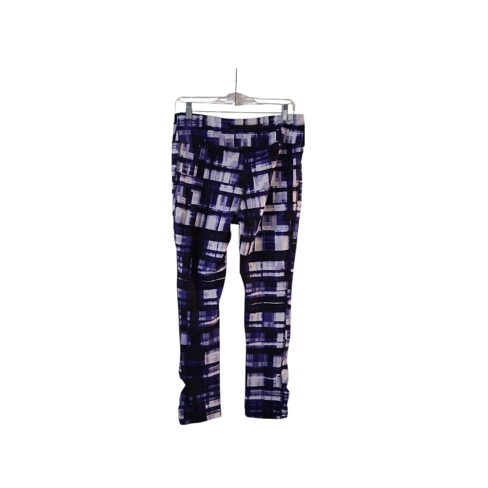 Zenergy Abstract Patterned Purple Leggings By Chicos Size 1 (8)